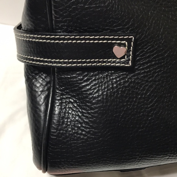 Luella leather satchel with rolled double handles and silver tone hardware. EUC - Picture 16 of 16